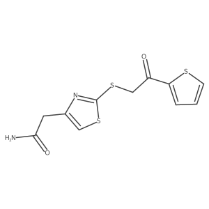 2-(2-((2-Oxo-2-(thiophen-2-yl)ethyl)thio)thiazol-4-yl)acetamide Structure