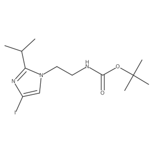 [2-(4-Iodo-2-isopropylimidazol-1-yl)ethyl]carbamic acid tert-butyl ester Structure