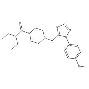 2-ethyl-1-(4-{[1-(4-methoxyphenyl)-1H-1,2,3,4-tetrazol-5-yl]methyl}piperazin-1-yl)butan-1-one Structure