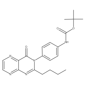 tert-butyl (4-(2-butyl-4-oxopteridin-3(4H)-yl)phenyl)carbamate结构式