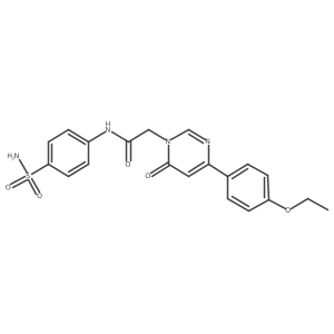 2-[4-(4-ethoxyphenyl)-6-oxo-1,6-dihydropyrimidin-1-yl]-N-(4-sulfamoylphenyl)acetamide结构式