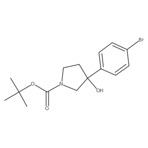 Tert-butyl 3-(4-bromophenyl)-3-hydroxypyrrolidine-1-carboxylate Structure