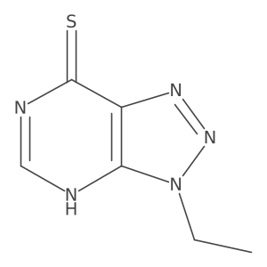 3-ethyl-3H-[1,2,3]triazolo[4,5-d]pyrimidine-7-thiol结构式