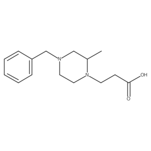 3-(4-Benzyl-2-methylpiperazin-1-yl)propanoic acid Structure
