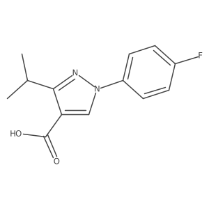 1-(4-fluorophenyl)-3-(propan-2-yl)-1H-pyrazole-4-carboxylic acid Structure