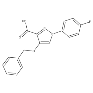 4-(benzyloxy)-1-(4-fluorophenyl)-1H-pyrazole-3-carboxylic acid Structure