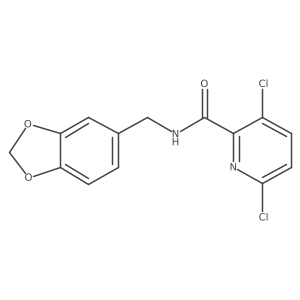 N-[(1,3-dioxaindan-5-yl)methyl]-3,6-dichloropyridine-2-carboxamide结构式