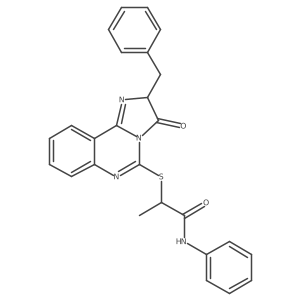 2-((2-benzyl-3-oxo-2,3-dihydroimidazo[1,2-c]quinazolin-5-yl)thio)-N-phenylpropanamide Structure