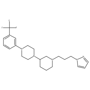 1-{1-[3-(1H-pyrazol-1-yl)propyl]-3-piperidinyl}-4-[3-(trifluoromethyl)phenyl]piperazine结构式