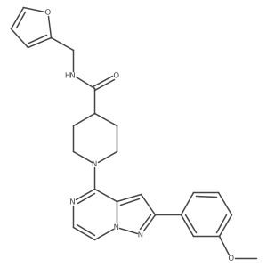 N-(furan-2-ylmethyl)-1-(2-(3-methoxyphenyl)pyrazolo[1,5-a]pyrazin-4-yl)piperidine-4-carboxamide Structure