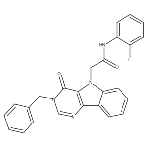 2-(3-benzyl-4-oxo-3H-pyrimido[5,4-b]indol-5(4H)-yl)-N-(2-chlorophenyl)acetamide Structure