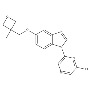1-(6-Chloro-2-pyrazinyl)-5-[(3-methyl-3-oxetanyl)methoxy]-1H-benzimidazole结构式
