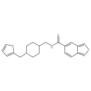 N-((1-(furan-2-ylmethyl)piperidin-4-yl)methyl)benzo[c][1,2,5]thiadiazole-5-carboxamide Structure