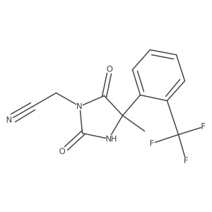 2-{4-Methyl-2,5-dioxo-4-[2-(trifluoromethyl)phenyl]imidazolidin-1-yl}acetonitrile Structure