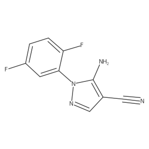 5-Amino-1-(2,5-difluorophenyl)pyrazole-4-carbonitrile结构式
