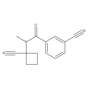 3-cyano-N-(1-cyanocyclobutyl)-N-methylbenzamide结构式