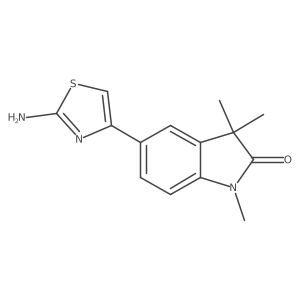 5-(2-Amino-4-thiazolyl)-1,3,3-trimethylindolin-2-one结构式
