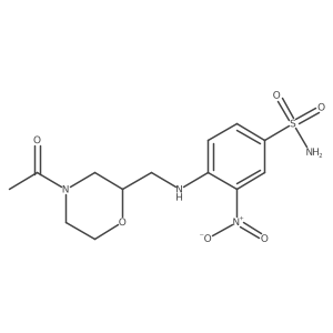 4-((4-Acetylmorpholin-2-yl)methylamino)-3-nitrobenzenesulfonamide Structure
