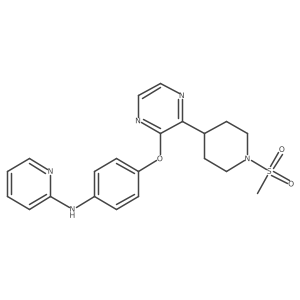 N-[4-[[3-[1-(Methylsulfonyl)-4-piperidinyl]-2-pyrazinyl]oxy]phenyl]-2-pyridinamine结构式