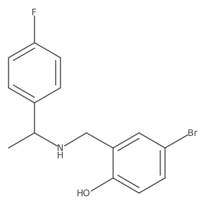 4-Bromo-2-({[1-(4-fluorophenyl)ethyl]amino}methyl)phenol Structure