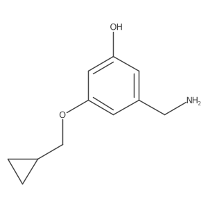 3-(Aminomethyl)-5-(cyclopropylmethoxy)phenol结构式