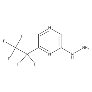 2-Hydrazinyl-6-(perfluoroethyl)pyrazine结构式