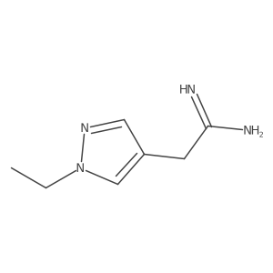 2-(1-ethyl-1H-pyrazol-4-yl)ethanimidamide结构式