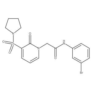 N-(3-bromophenyl)-2-(2-oxo-3-(pyrrolidin-1-ylsulfonyl)pyridin-1(2H)-yl)acetamide Structure