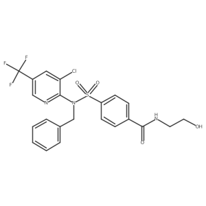 4-(Benzyl(3-chloro-5-(trifluoromethyl)pyridin-2-yl)sulfamoyl]-N-(2-hydroxyethyl)benzamide Structure