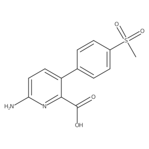 6-Amino-3-(4-methylsulfonylphenyl)picolinic acid Structure