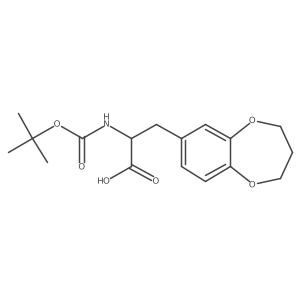 2-{[(tert-butoxy)carbonyl]amino}-3-(3,4-dihydro-2H-1,5-benzodioxepin-7-yl)propanoic acid结构式