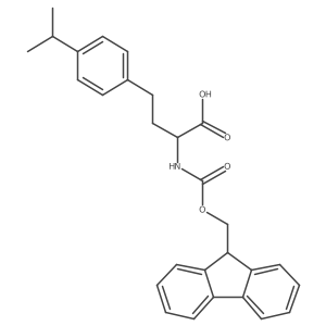 (2S)-2-{[(9H-fluoren-9-ylmethoxy)carbonyl]amino}-4-(4-isopropylphenyl)butanoic acid结构式