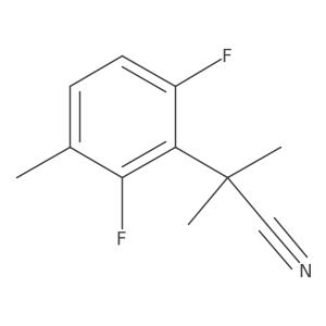 2-(2,6-Difluoro-3-methylphenyl)-2-methylpropanenitrile结构式