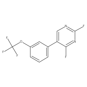 2,4-Difluoro-5-(3-(trifluoromethoxy)phenyl)pyrimidine Structure