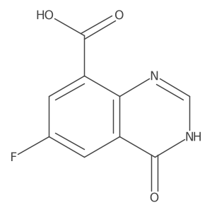 6-Fluoro-3,4-dihydro-4-oxo-8-quinazolinecarboxylic acid结构式