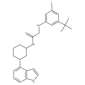N-(1-(7H-pyrrolo[2,3-d]pyrimidin-4-yl)piperidin-3-yl)-2-(3-fluoro-5-(trifluoromethyl)phenylamino)acetamide Structure