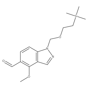 4-Methoxy-1-(2-trimethylsilanyl-ethoxymethyl)-indazole-5-carbaldehyde Structure