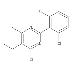 4-Chloro-2-(2-chloro-6-fluorophenyl)-5-ethyl-6-methylpyrimidine Structure