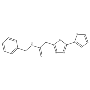 N-benzyl-2-[5-(thiophen-2-yl)-1,3,4-oxadiazol-2-yl]acetamide结构式