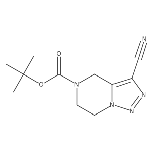 tert-butyl 3-cyano-6,7-dihydro-[1,2,3]triazolo[1,5-a]pyrazine-5(4H)-carboxylate结构式