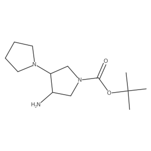 Tert-butyl 3-amino-4-(pyrrolidin-1-yl)pyrrolidine-1-carboxylate Structure