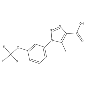 5-methyl-1-[3-(trifluoromethoxy)phenyl]-1H-1,2,3-triazole-4-carboxylic acid结构式
