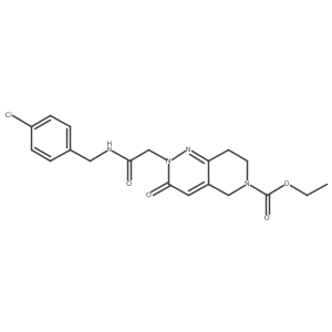 ethyl 2-{2-[(4-chlorobenzyl)amino]-2-oxoethyl}-3-oxo-3,5,7,8-tetrahydropyrido[4,3-c]pyridazine-6(2H)-carboxylate Structure