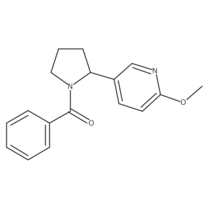 (2-(6-Methoxypyridin-3-yl)pyrrolidin-1-yl)(phenyl)methanone Structure