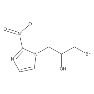 I+/--(Bromomethyl)-2-nitro-1H-imidazole-1-ethanol结构式