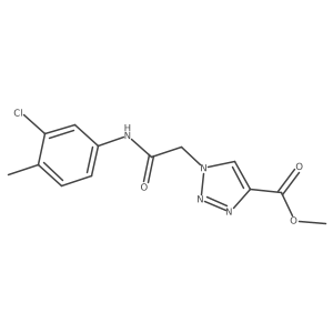 methyl 1-{[(3-chloro-4-methylphenyl)carbamoyl]methyl}-1H-1,2,3-triazole-4-carboxylate结构式