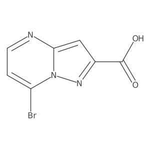 7-Bromopyrazolo[1,5-a]pyrimidine-2-carboxylic acid结构式