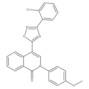4-(3-(2-chlorophenyl)-1,2,4-oxadiazol-5-yl)-2-(4-methoxyphenyl)isoquinolin-1(2H)-one结构式