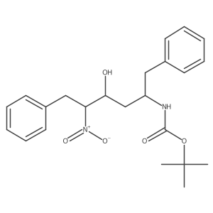 Carbamic acid, N-[(1S,3S,4S)-3-hydroxy-4-nitro-5-phenyl-1-(phenylmethyl)pentyl]-, 1,1-dimethylethyl ester结构式