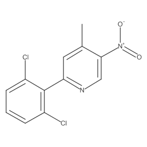 2-(2,6-Dichlorophenyl)-4-methyl-5-nitropyridine Structure